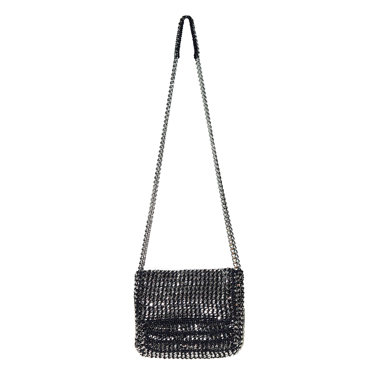 CHAIN CROCHET #75 NICKEL+BLACK